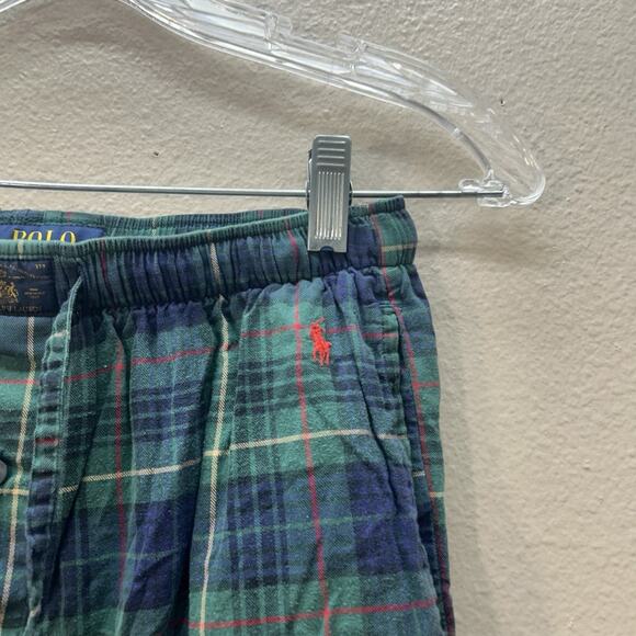 Polo Ralph Lauren Sleepwear Pants Mens Sz S Green Plaid Drawstring Pajamas - Picture 4 of 7